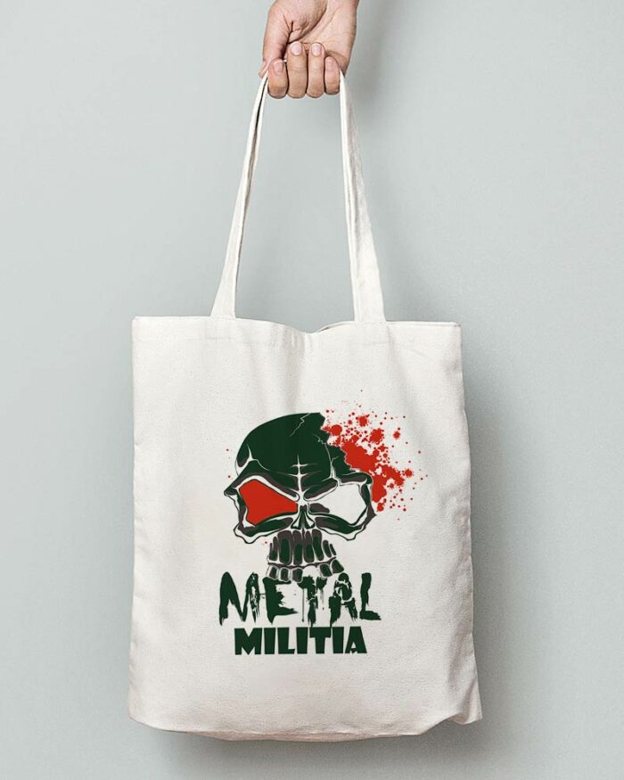 torba eko surowa bawelna metal militia