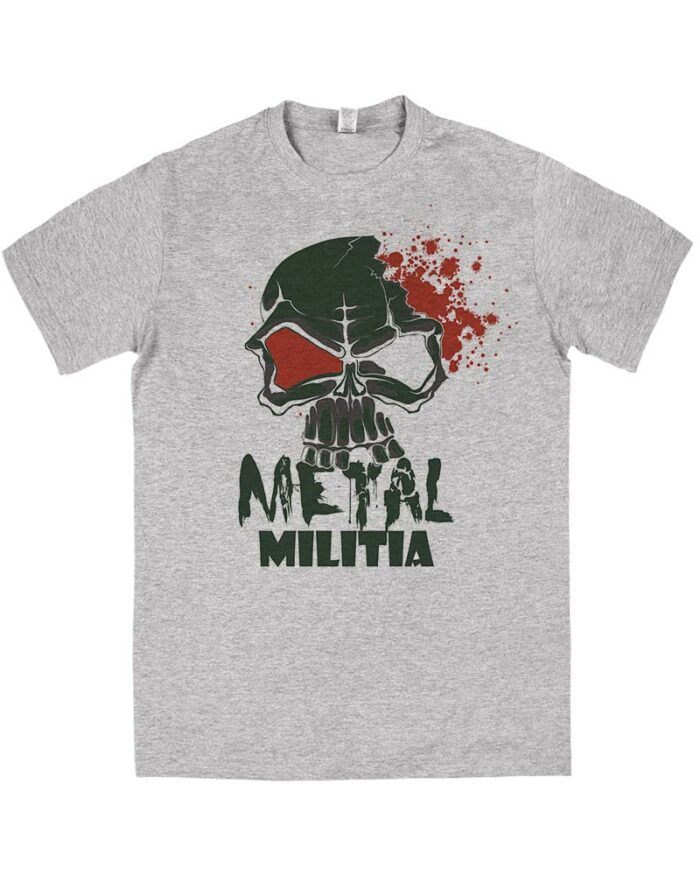 tshirt meski szary metal militia