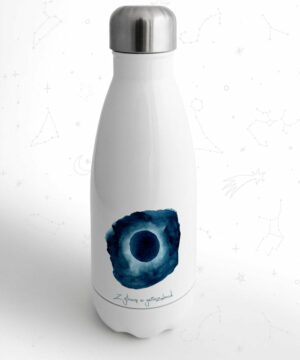 Bidon butelka termiczna metalowa biała Zaćmienie słońca "Z głową w gwiazdach"