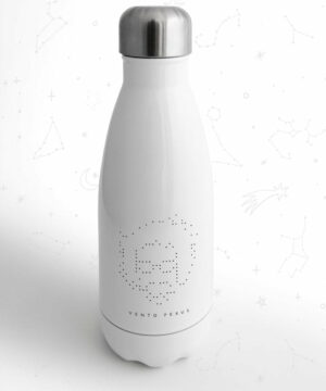 Bidon butelka termiczna metalowa biała konstelacja Vento Pexus "Z głową w gwiazdach"