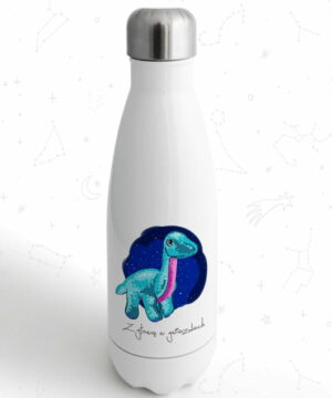 butelka termiczna metalowa na wode dla dzieci z glowa w gwiazdach dinozaur tremor