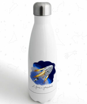 butelka termiczna metalowa na wode dla dzieci z glowa w gwiazdach dragon