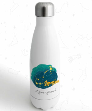 butelka termiczna metalowa na wode dla dzieci z glowa w gwiazdach skorpion