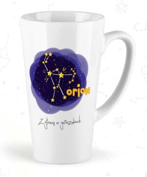 kubek latte dla dzieci z glowa w gwiazdach orion