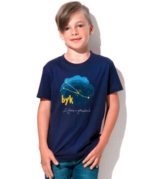 Koszulka dziecięca dla chłopca znak zodiaku Byk Z głową w gwiazdach