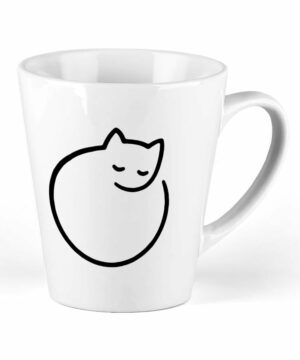 kubek ceramiczny latte bialy koty littlesleeper