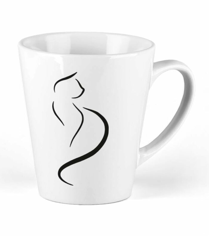 kubek ceramiczny latte bialy koty miss kitty