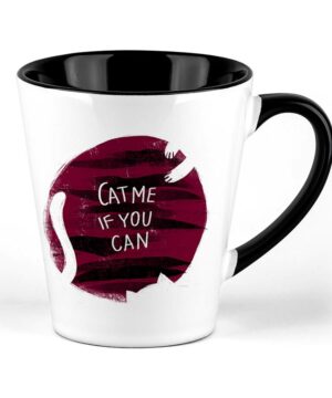 kubek ceramiczny latte czarny koty cat me if you can
