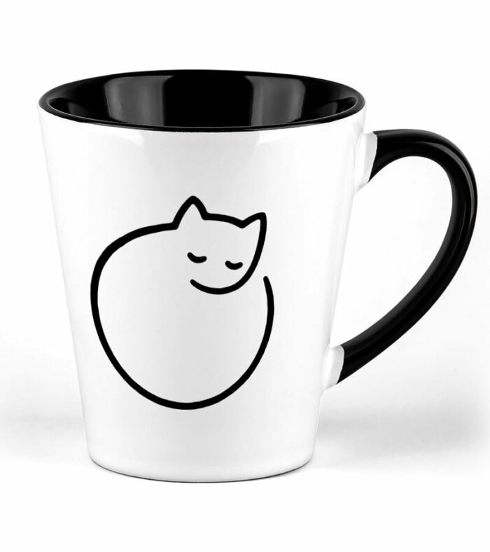 kubek ceramiczny latte czarny koty little sleeper
