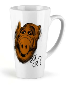 Kubek latte duży z kotem Alf