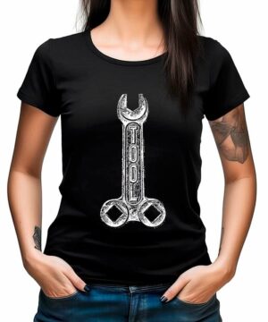 tool tshirt damski koncertowy czarny wrench