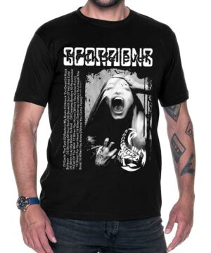 tshirt meski premium czarny scorpions rock believer tracklist 1