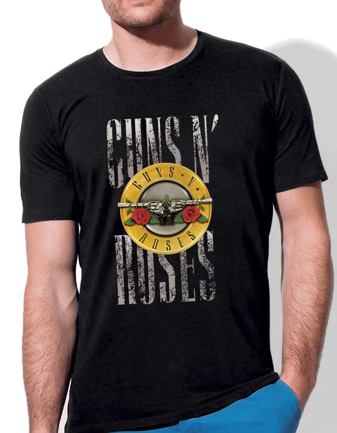 tshirt meski premium czarny guns and roses grunge