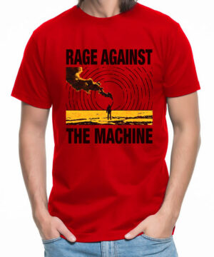 tshirt meski czerwony rage against the machine smoke signal