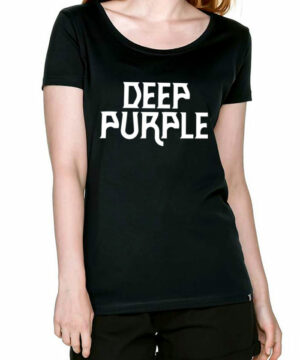 tshirt damski premium czarny deep purple tour2022