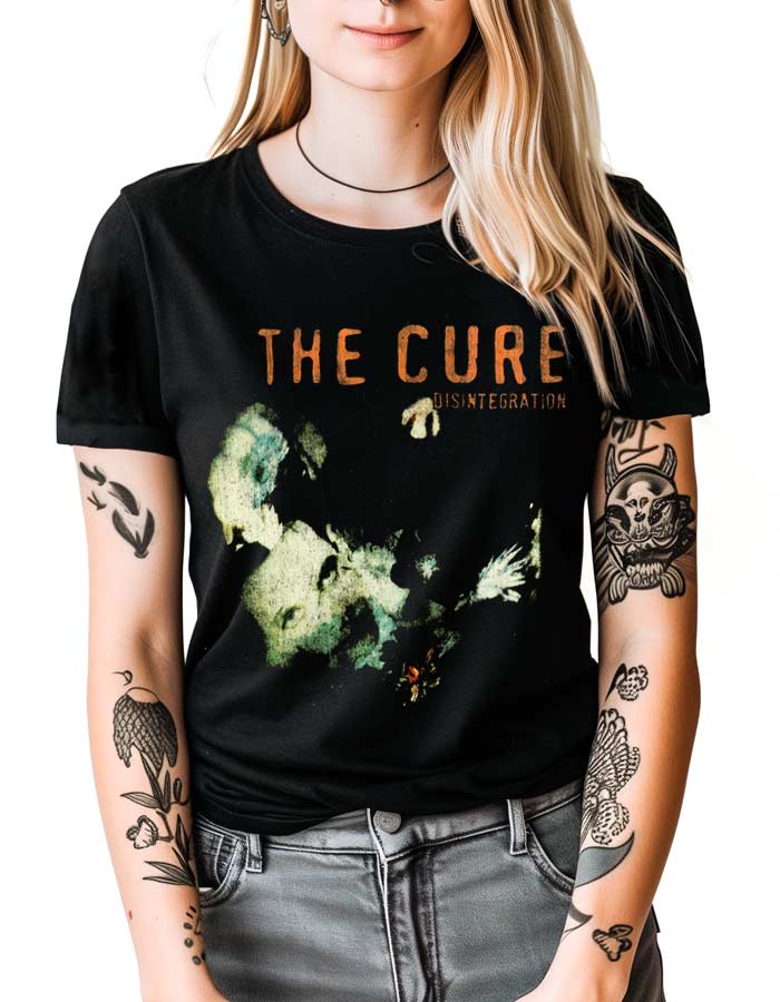 tshirt damski premium czarny the cure desintegration