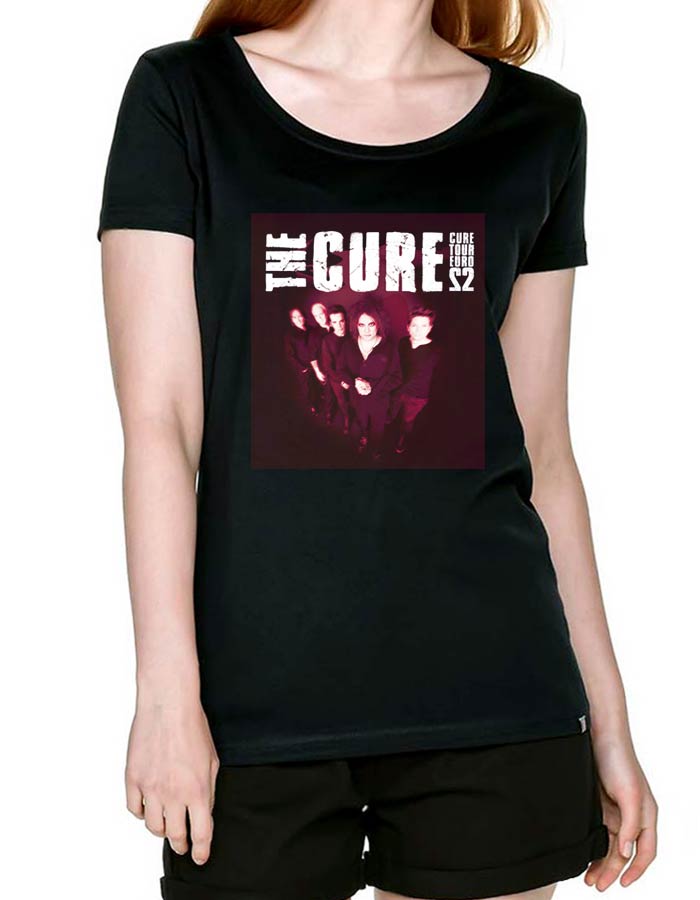 tshirt damski premium czarny the cure tour2022