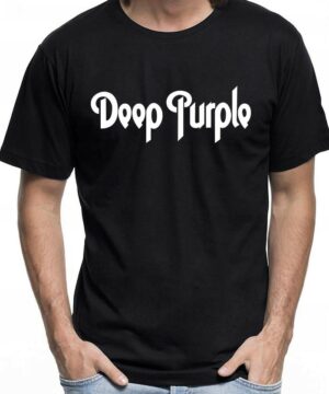 tshirt meski premium czarny deep purple white sign