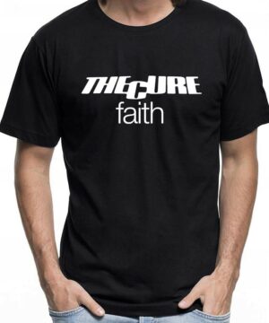 tshirt meski premium czarny the cure faith