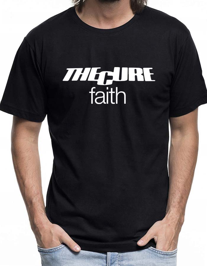 tshirt meski premium czarny the cure faith
