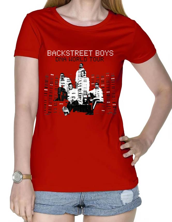 tshirt damski premium backstreet boys dna tour 2023 red 1