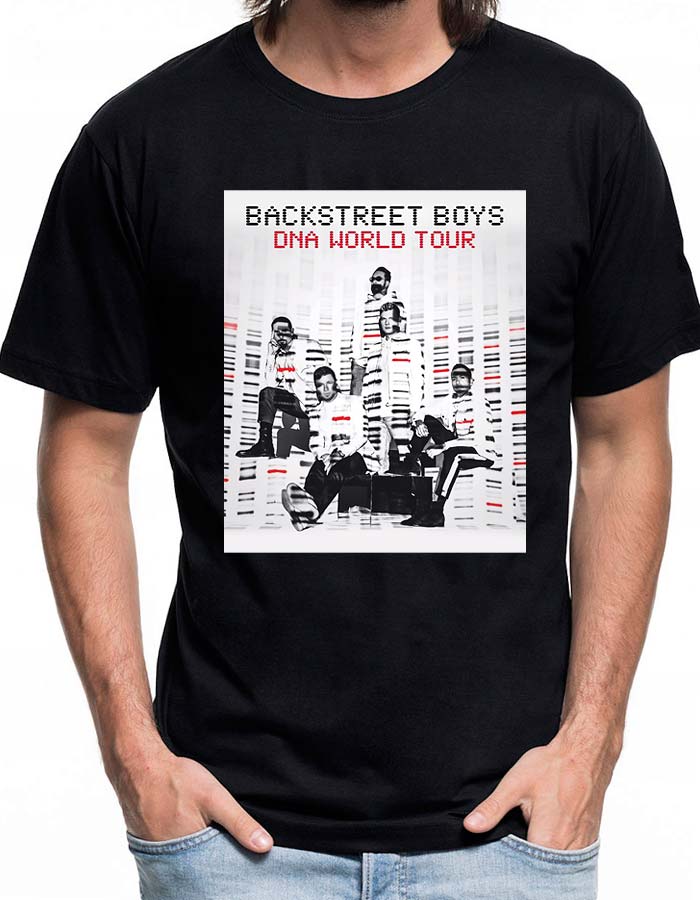 tshirt meski premium backstreet boys dna tour 2023 black