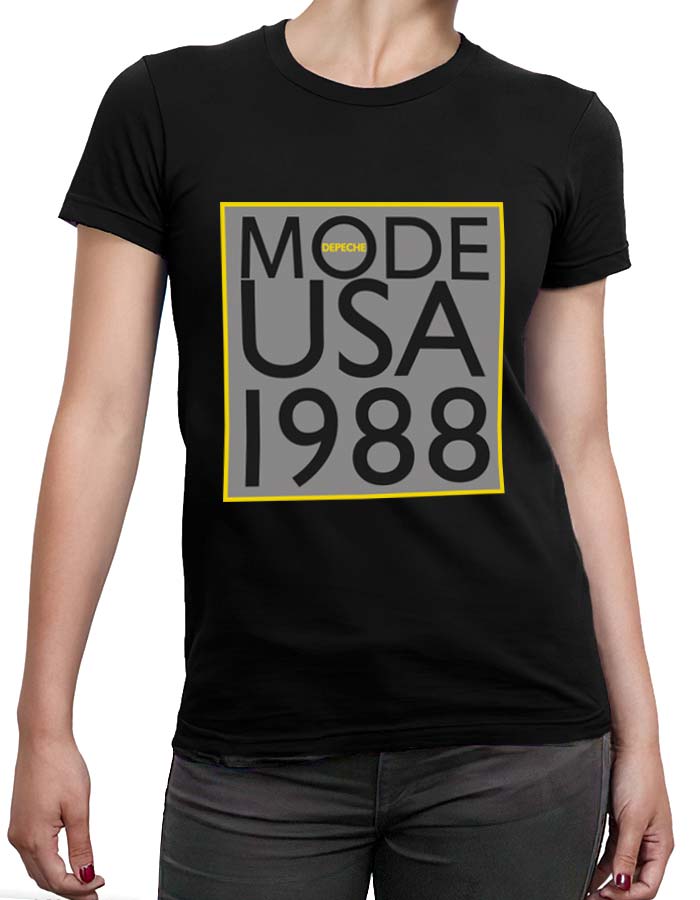 tshirt damski czarny depeche mode usa 1988
