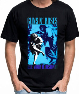 tshirt muzyczny meski czarny guns and roses use your illusion II