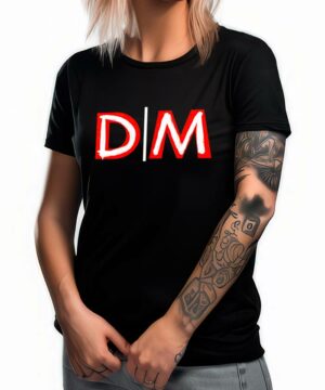 tshirt damski czarny depeche mode dm sign 1