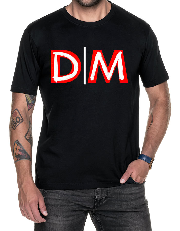 tshirt meski czarny depeche mode dm sign