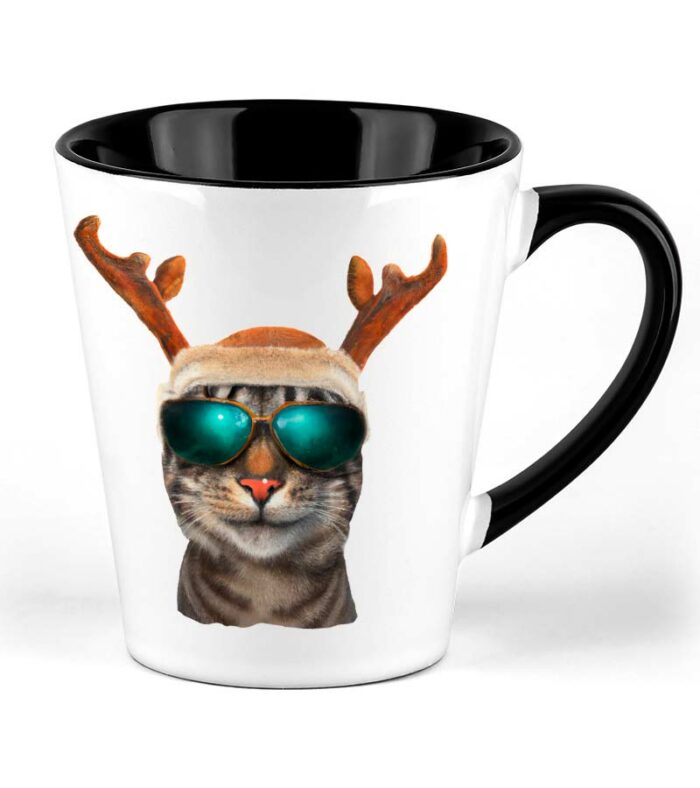 kubek ceramiczny latte czarny koty george