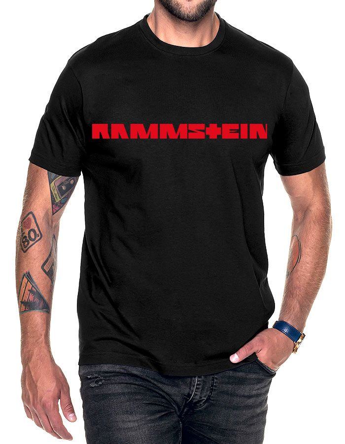 rammstein tshirt meski koncertowy czarny sign