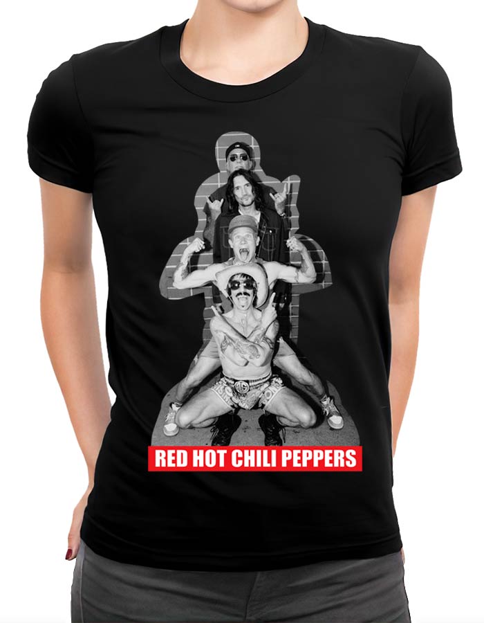 tshirt koncertowy damski czarny red hot chili peppers totem