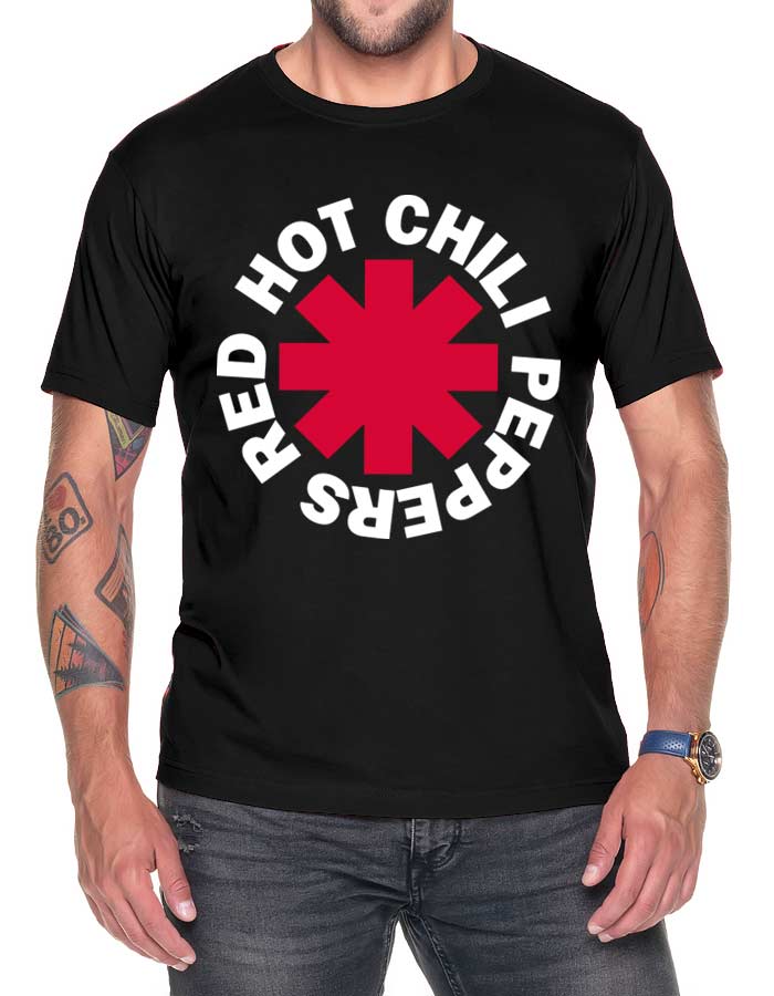 tshirt koncertowy meski czarny red hot chili peppers classic