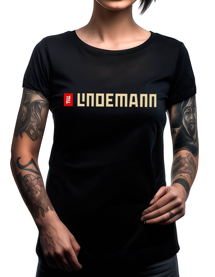 lindemann rammstein tshirt damski koncertowy czarny sign 2