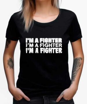 prodigy tshirt damski koncertowy czarny i am a fighter