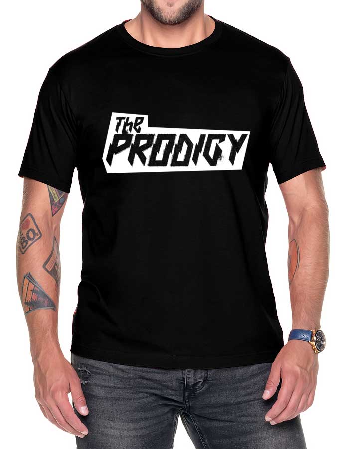 prodigy tshirt meski koncertowy czarny logo white