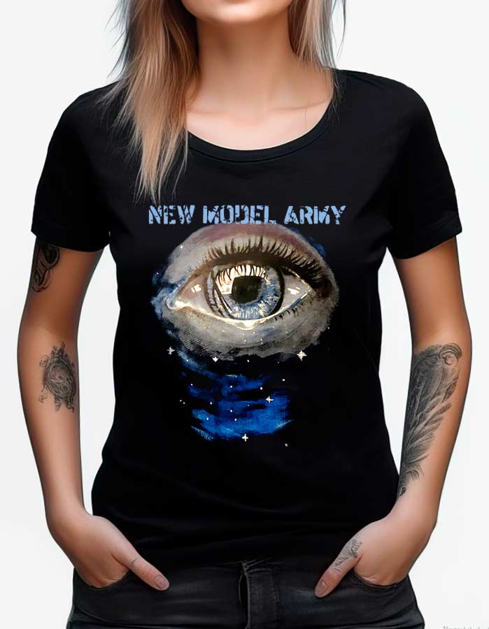 new model army tshirt damski muzyczny czarny eye