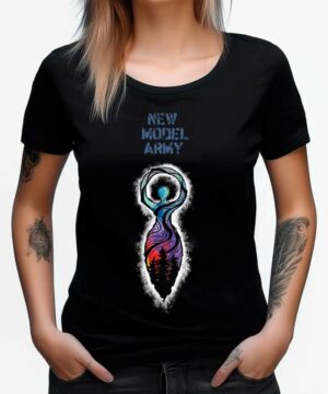 new model army tshirt damski muzyczny czarny goddess