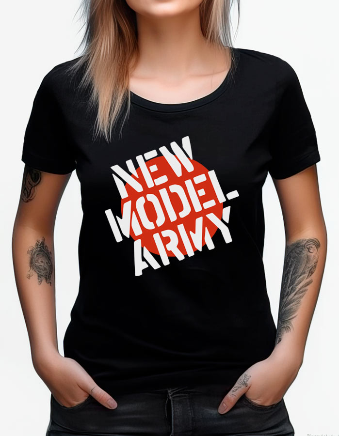 new model army tshirt damski muzyczny czarny sign