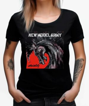 new model army tshirt damski muzyczny czarny unbroken