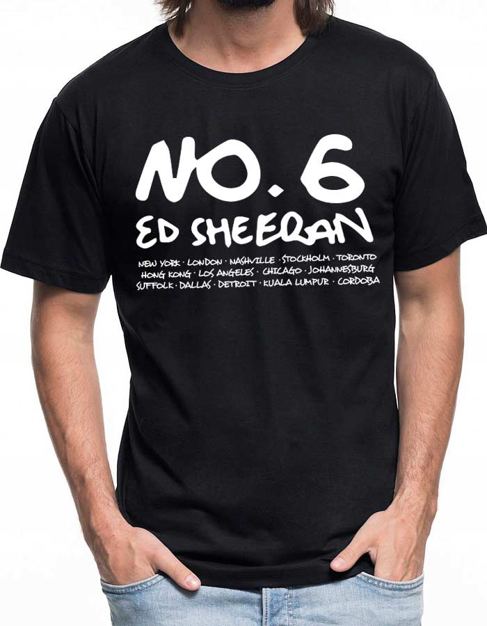 tshirt meski czarny ed sheeran No 6 Collaborations Project
