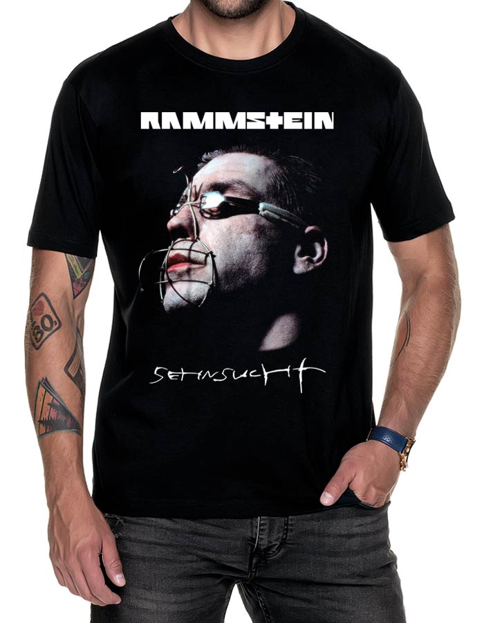 rammstein tshirt meski koncertowy czarny sehnsucht lindemann