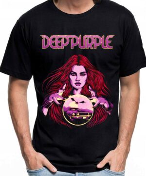 tshirt meski premium czarny deep purple fortune teller