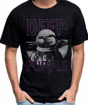 tshirt meski premium czarny deep purple whoosh helmet