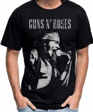 tshirt muzyczny meski czarny guns and roses axl rose