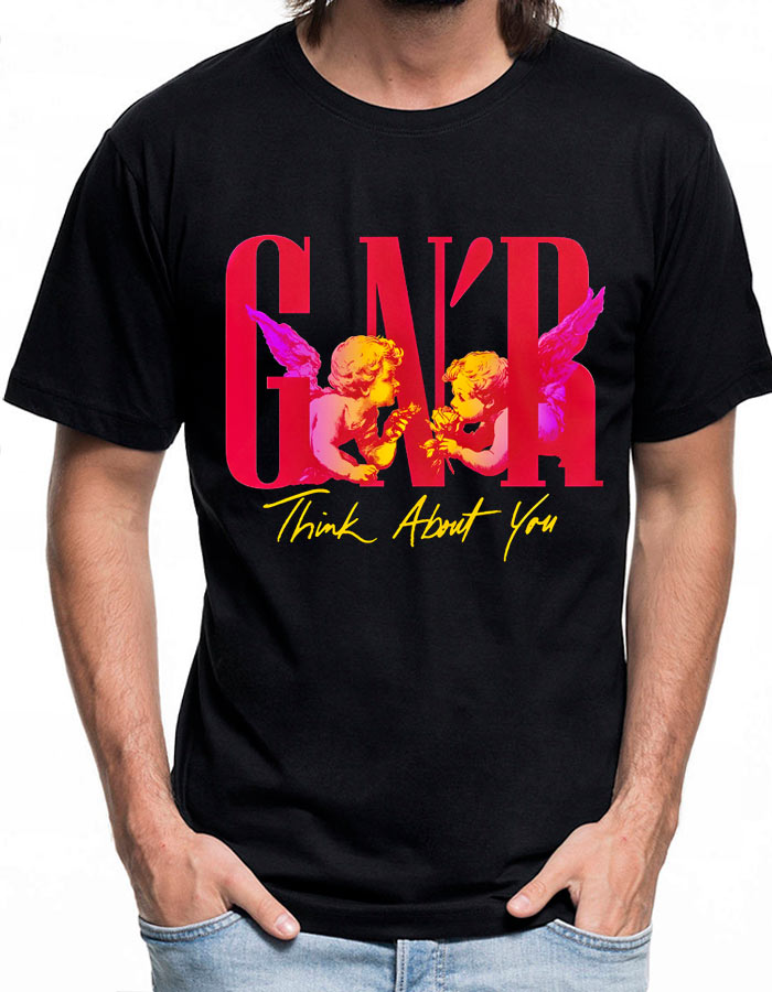 tshirt muzyczny meski czarny guns and roses think about you