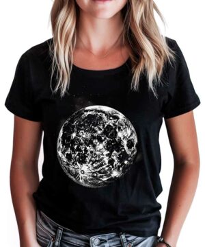 tshirt damski czarny kosmos Celestial Sphere
