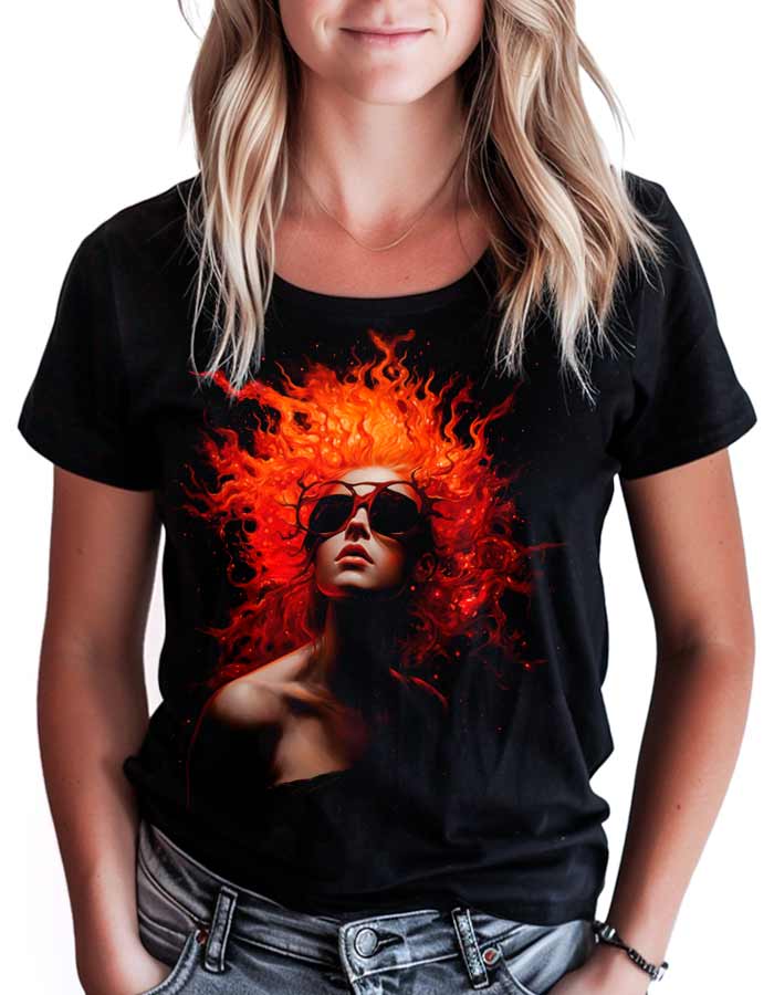 tshirt-damski-czarny-kosmos-Flaming-Diva