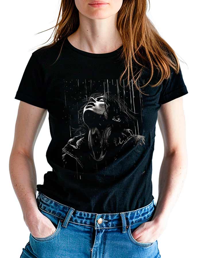 tshirt-damski-premium-czarny-Rain's-Embrace Rains Embrace - obrazek 1